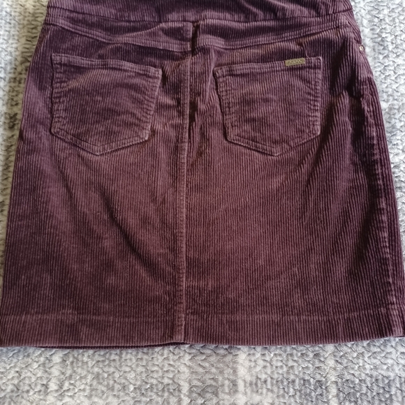 Corduroy Burgundy Short Skirt Academia Preppy Sz 8 - Picture 5 of 8